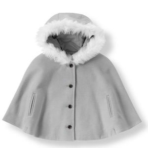 Janie and Jack Faux Fur Hooded Cape